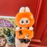 Labubu Halloween Outfit | Limited Orange Plush Bunny Costume with Pumpkin & Ghost Details