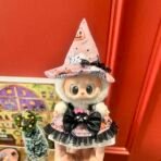 Labubu Halloween Outfit | Pink Witch Costume with Pumpkin Hat and Bow Dress