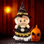 Halloween Edition Labubu Clothes | Cute Pink Witch Hat & Black Ribbon Dress - Image 5